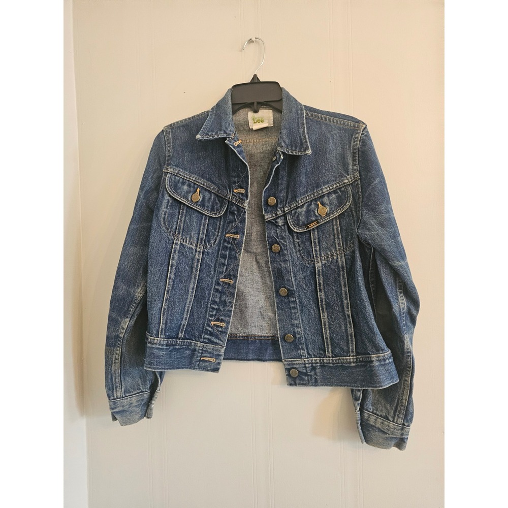 Vintage‎ Lee Riders Denim Jacket Juniors 11/12 Blue Trucker Made in USA